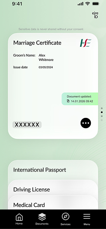 Official Marriage Certificate certifying the legal union between two individuals.